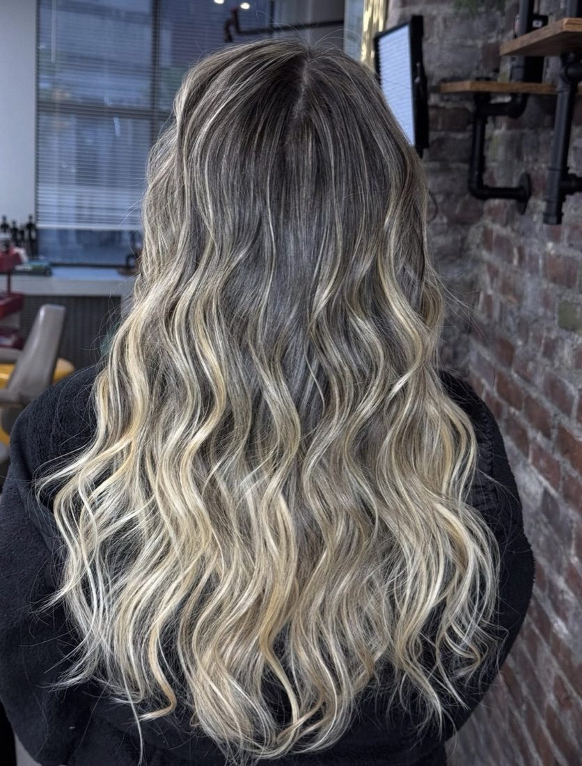 Hand-painted balayage color